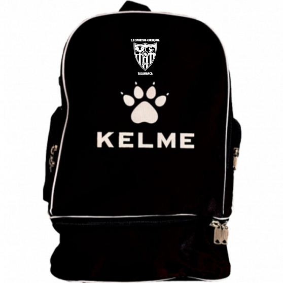 MOCHILA NEGRA KELME I SPORTING DE CARBAJOSA